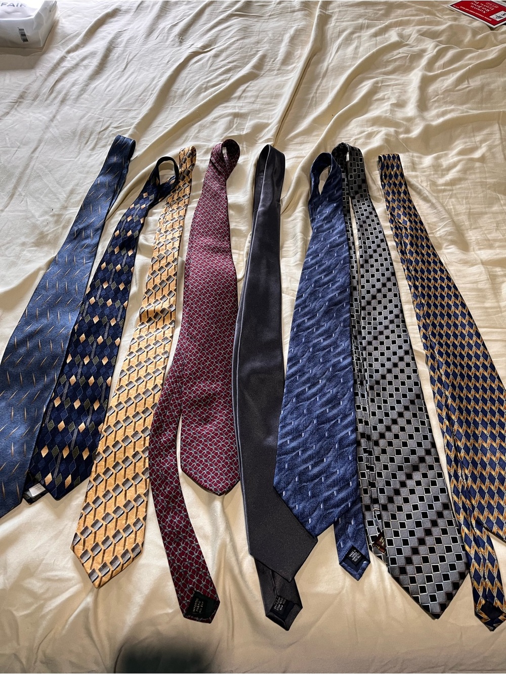 Men's Classic Neck Tie Bundle - Assorted Blue, Gold, Red, Black, Gray